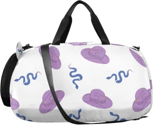 VIGTRO Cowgirl Horse Ranch Snake Kids Overnight Travel Duffel Bag Sport Gym Bag for Boys Girls with Shoe Compartment, Carry On Weekender Luggage Bag for Dance Swim Yoga