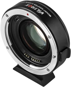 VILTROX EF-EOS M2 Lens Mount Adapter 0.71x Speed Booster Lenses Ring Adapter for Canon EF Lens to EOS EF-M Mirrorless Cameras AF Auto Focus Reducer Adapter