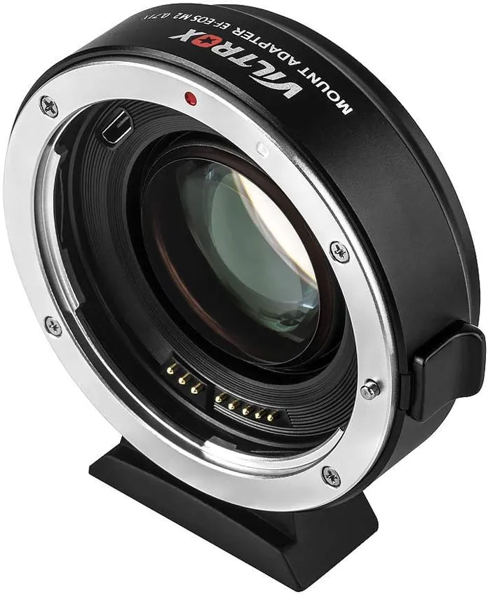 VILTROX EF-EOS M2 Lens Mount Adapter 0.71x Speed Booster Lenses Ring Adapter for Canon EF Lens to EOS EF-M Mirrorless Cameras AF Auto Focus Reducer Adapter