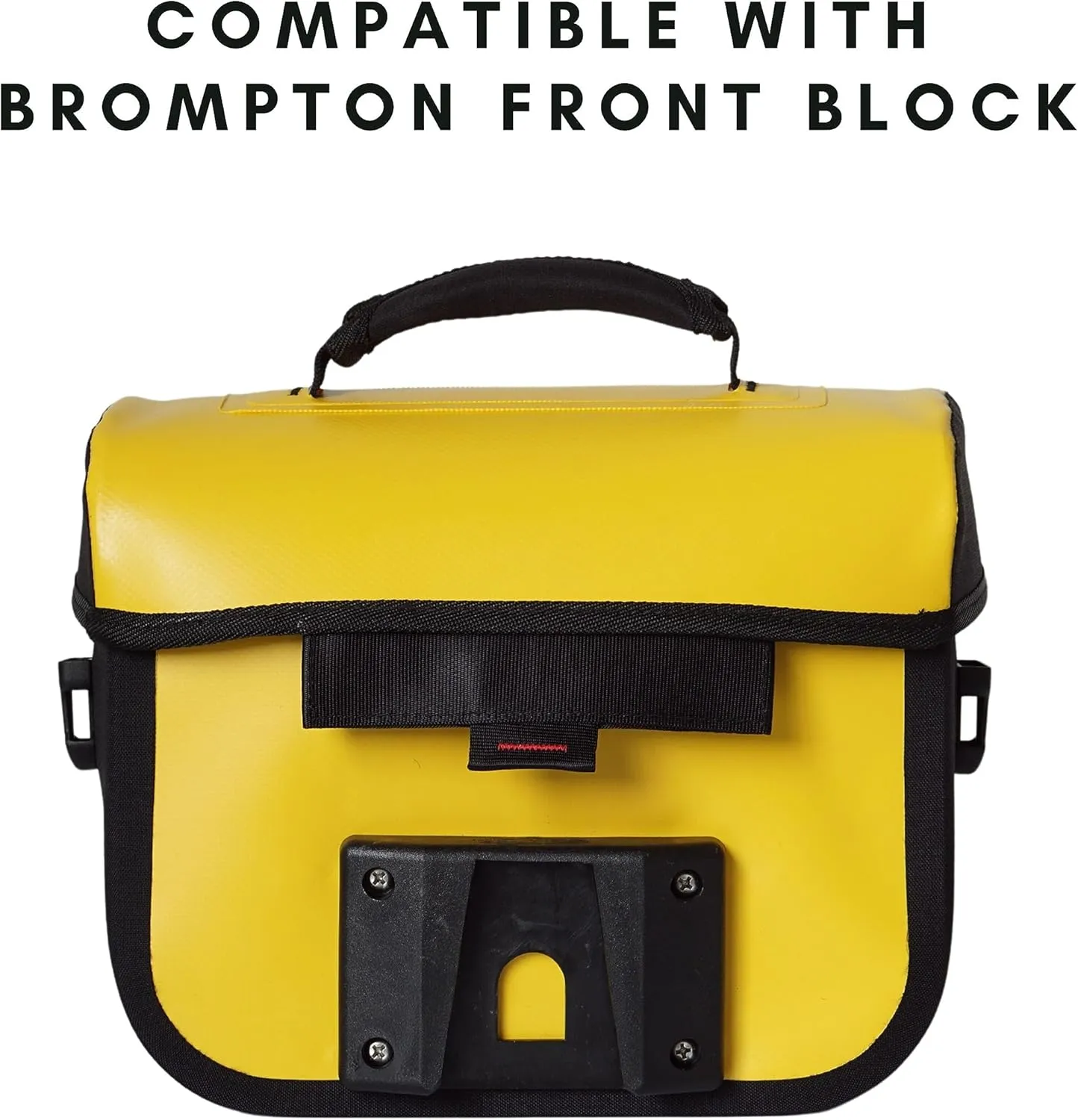 Vincita X-Cooper Water Resistant Front Bag - Bike Bag for Brompton Folding Bicycle with Rear-Opening Magnetic Closure, Spacious Interior, Top Handle and Light Colour Lining