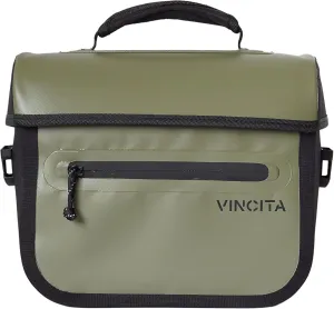 Vincita X-Cooper Water Resistant Front Bag - Bike Bag for Brompton Folding Bicycle with Rear-Opening Magnetic Closure, Spacious Interior, Top Handle and Light Colour Lining