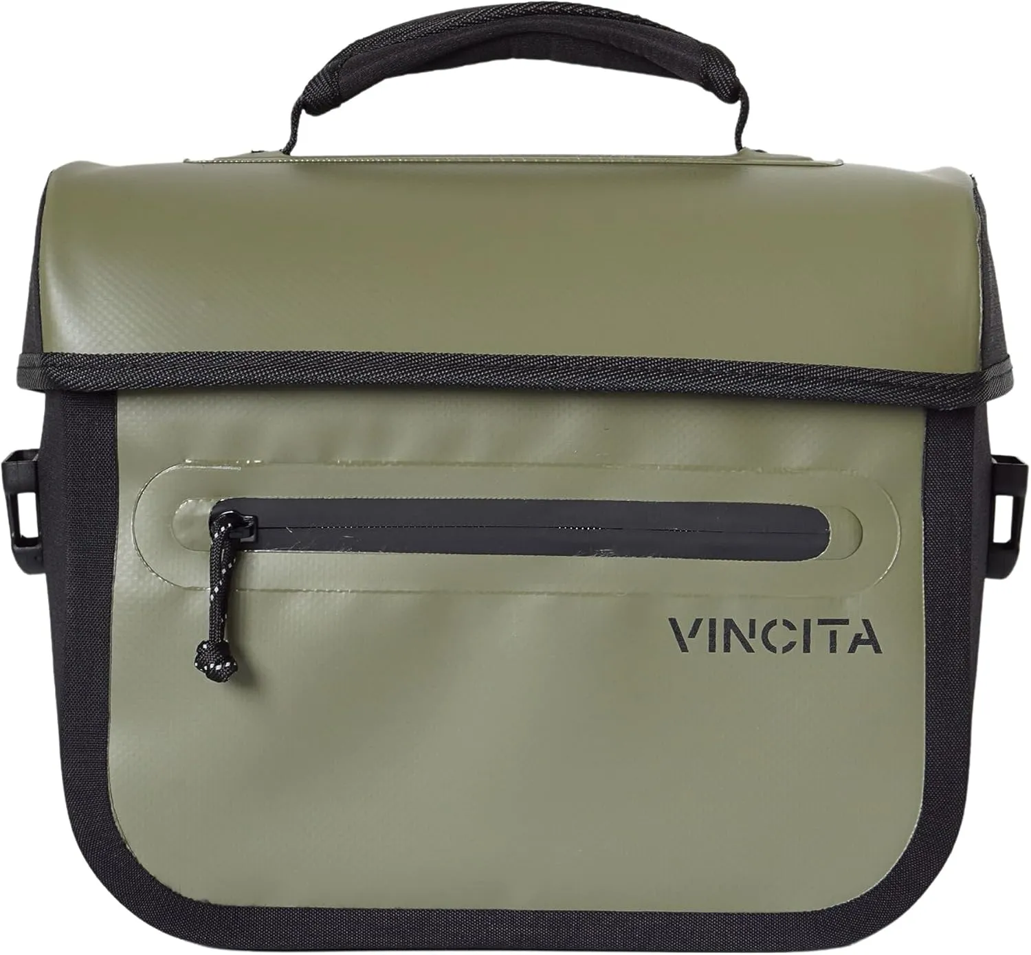 Vincita X-Cooper Water Resistant Front Bag - Bike Bag for Brompton Folding Bicycle with Rear-Opening Magnetic Closure, Spacious Interior, Top Handle and Light Colour Lining
