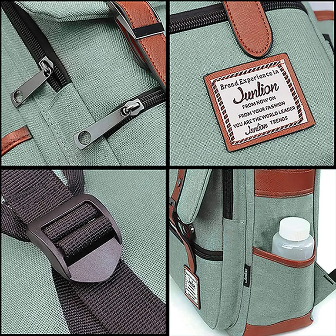 Vintage Laptop Backpack Gift for Women Men, School College Slim Backpack Fits 15.6 inch Macbook Green