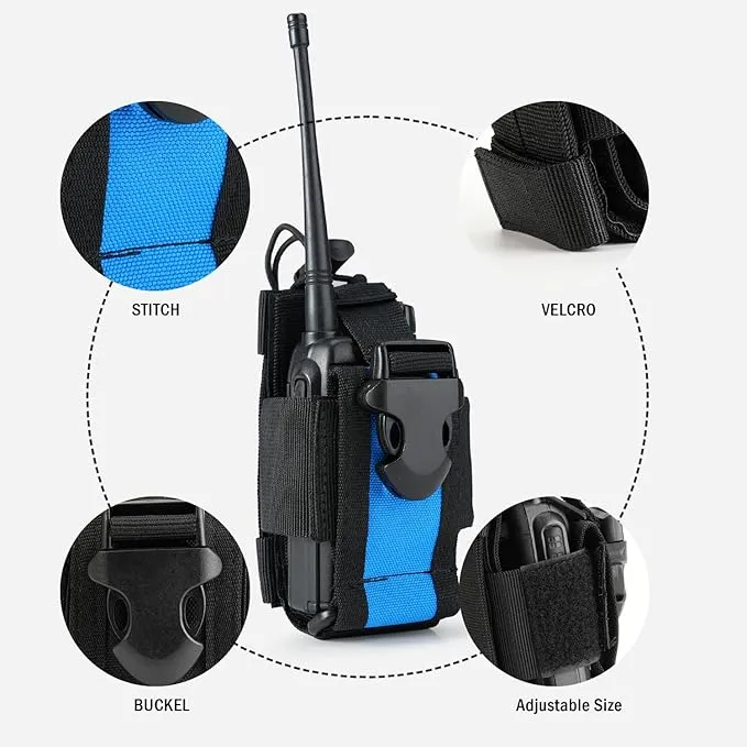 VIPERADE Radio Holster, MOLLE Radio Pouch for Vest, Universal Walkie Talkie Holster Radio Holder for Duty Belt, Police Radio Holder Tactical Radio Pouch for Baofeng, Motorola
