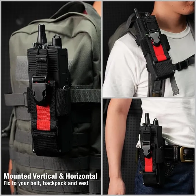 VIPERADE Radio Holster, MOLLE Radio Pouch for Vest, Universal Walkie Talkie Holster Radio Holder for Duty Belt, Police Radio Holder Tactical Radio Pouch for Baofeng, Motorola