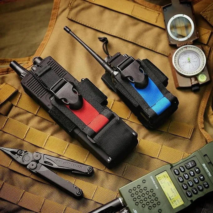 VIPERADE Radio Holster, MOLLE Radio Pouch for Vest, Universal Walkie Talkie Holster Radio Holder for Duty Belt, Police Radio Holder Tactical Radio Pouch for Baofeng, Motorola