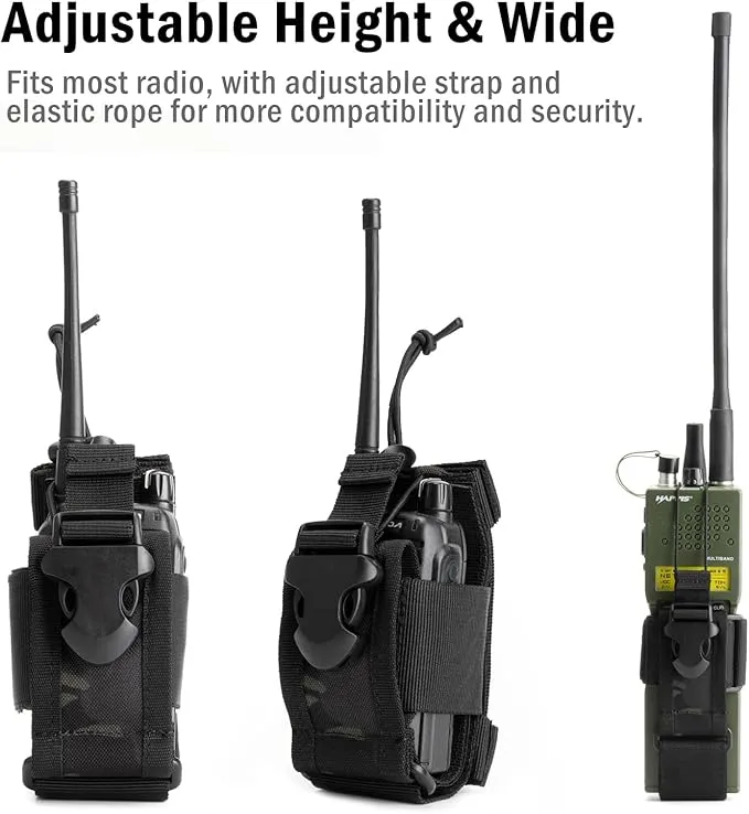 VIPERADE Radio Holster, MOLLE Radio Pouch for Vest, Universal Walkie Talkie Holster Radio Holder for Duty Belt, Police Radio Holder Tactical Radio Pouch for Baofeng, Motorola