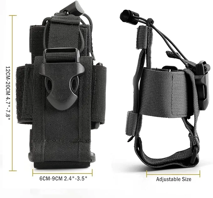 VIPERADE Radio Holster, MOLLE Radio Pouch for Vest, Universal Walkie Talkie Holster Radio Holder for Duty Belt, Police Radio Holder Tactical Radio Pouch for Baofeng, Motorola