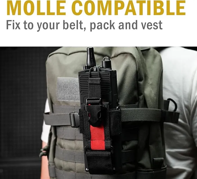 VIPERADE Radio Holster, MOLLE Radio Pouch for Vest, Universal Walkie Talkie Holster Radio Holder for Duty Belt, Police Radio Holder Tactical Radio Pouch for Baofeng, Motorola