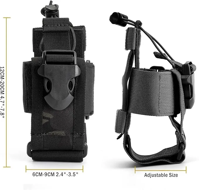 VIPERADE Radio Holster, MOLLE Radio Pouch for Vest, Universal Walkie Talkie Holster Radio Holder for Duty Belt, Police Radio Holder Tactical Radio Pouch for Baofeng, Motorola