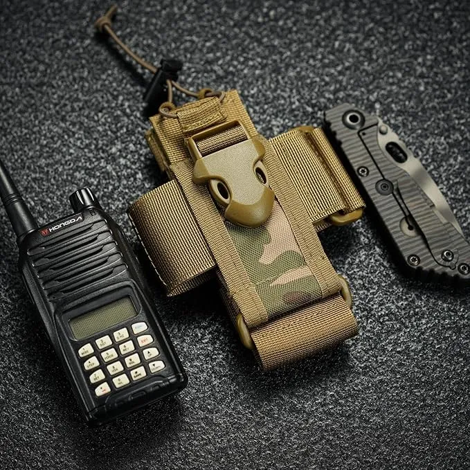 VIPERADE Radio Holster, MOLLE Radio Pouch for Vest, Universal Walkie Talkie Holster Radio Holder for Duty Belt, Police Radio Holder Tactical Radio Pouch for Baofeng, Motorola