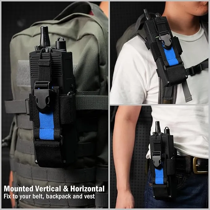 VIPERADE Radio Holster, MOLLE Radio Pouch for Vest, Universal Walkie Talkie Holster Radio Holder for Duty Belt, Police Radio Holder Tactical Radio Pouch for Baofeng, Motorola