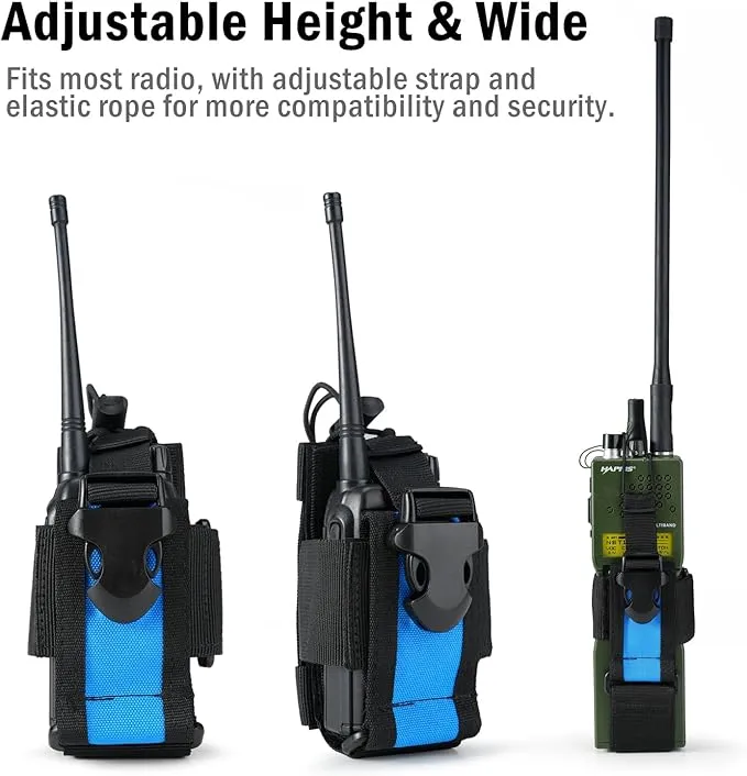 VIPERADE Radio Holster, MOLLE Radio Pouch for Vest, Universal Walkie Talkie Holster Radio Holder for Duty Belt, Police Radio Holder Tactical Radio Pouch for Baofeng, Motorola
