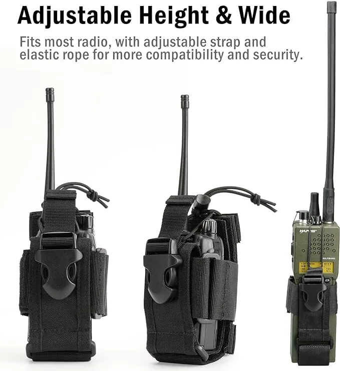 VIPERADE Radio Holster, MOLLE Radio Pouch for Vest, Universal Walkie Talkie Holster Radio Holder for Duty Belt, Police Radio Holder Tactical Radio Pouch for Baofeng, Motorola