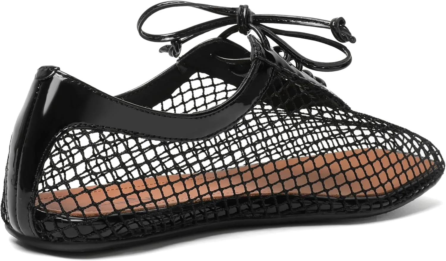 vivianly Mesh Ballet Flats Shoes for Women Flats Comfortable Dressy Round Toe Mesh Flats Fishnet Mary Jane Flats for Events Party Leisure