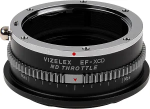 Vizelex ND Throttle Lens Adapter - Compatible with [REDACTED] EOS (EF/EF-S) D/SLR Lens to Hasselblad X-System (XCD) Mount Mirrorless Camera with Built-in Variable ND Filter (2 to 8 Stops)
