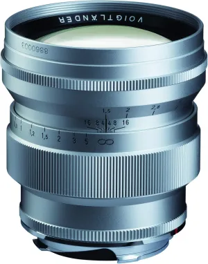Voigtlander 75mm f/1.5 Nokton Aspherical Lens - VM Leica M Mount Lens - Silver