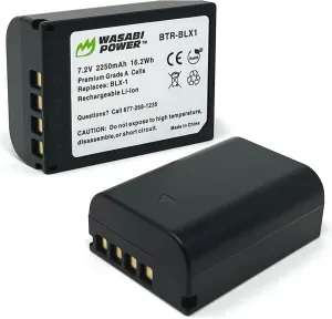Wasabi Power Battery (2-Pack) for Olympus BLX-1 and Olympus OM System OM-1 / OM-1 Mark ii