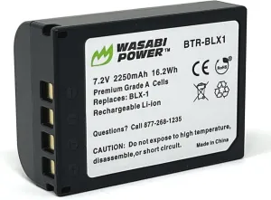 Wasabi Power Battery for Olympus BLX-1 and Olympus OM System OM-1 and OM-1 Mark ii