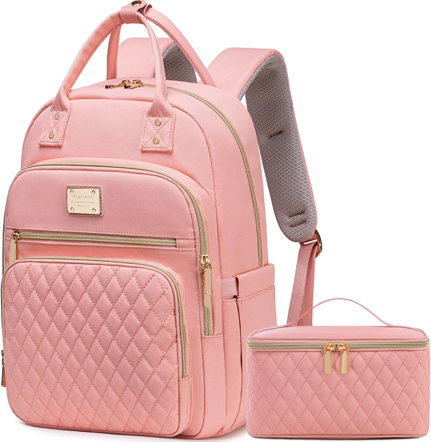 Weitars Lunch Backpack for Women,15.6 Inch Laptop Backpacks Travel Backpack for Women,Work Back pack,Teacher Nurse Back pack Insulated Lunchbox Backpacks