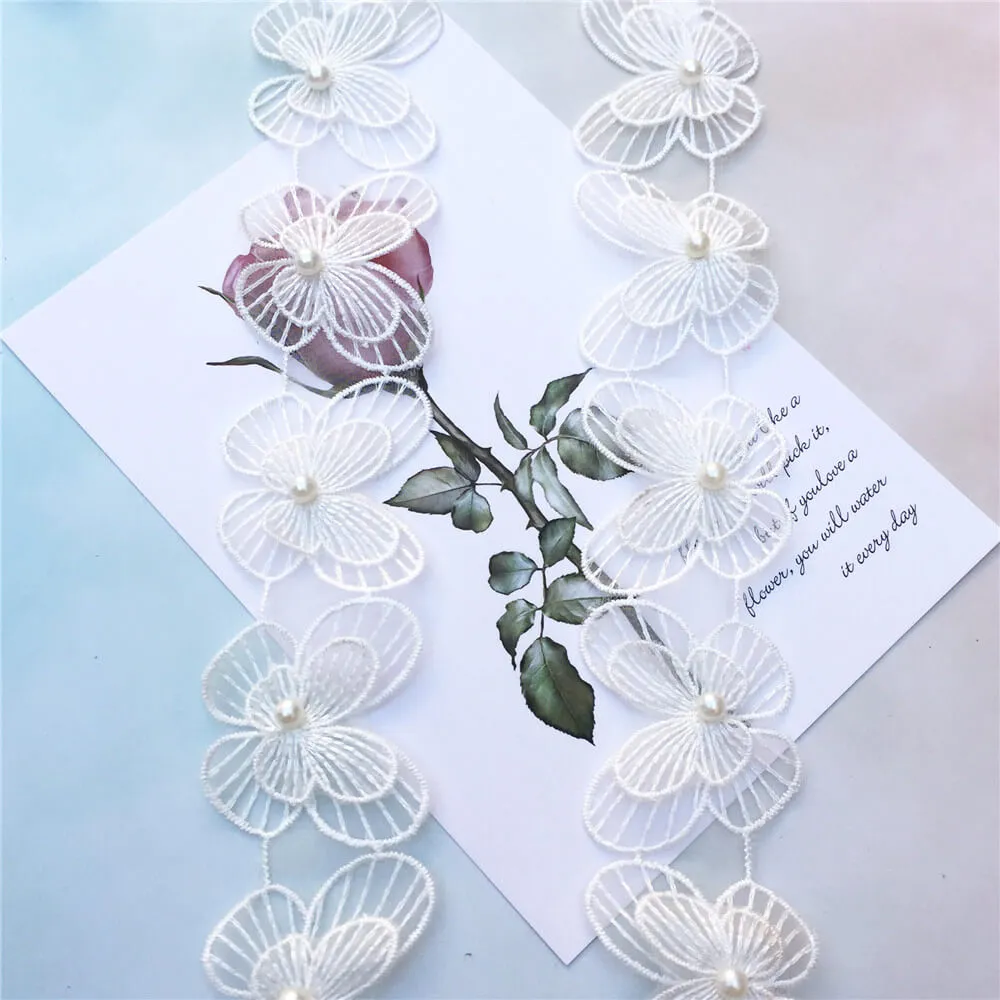 White Butterfly Lace Bra Straps