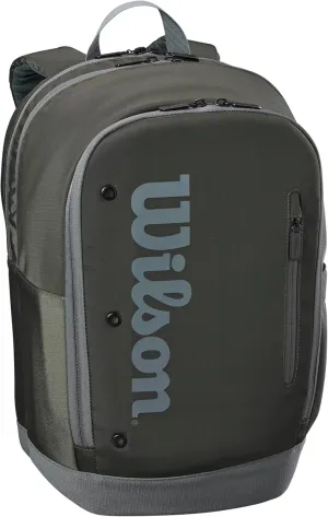 WILSON Tour Tennis Racket Bag - Dark Green and Stone Grey