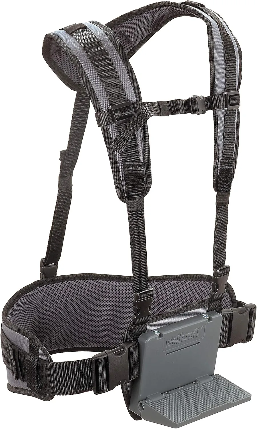 wolfcraft Carrying Belt System I 5582000 I Moving day and everyday helper for carrying loads without fatigue or back strain, Black