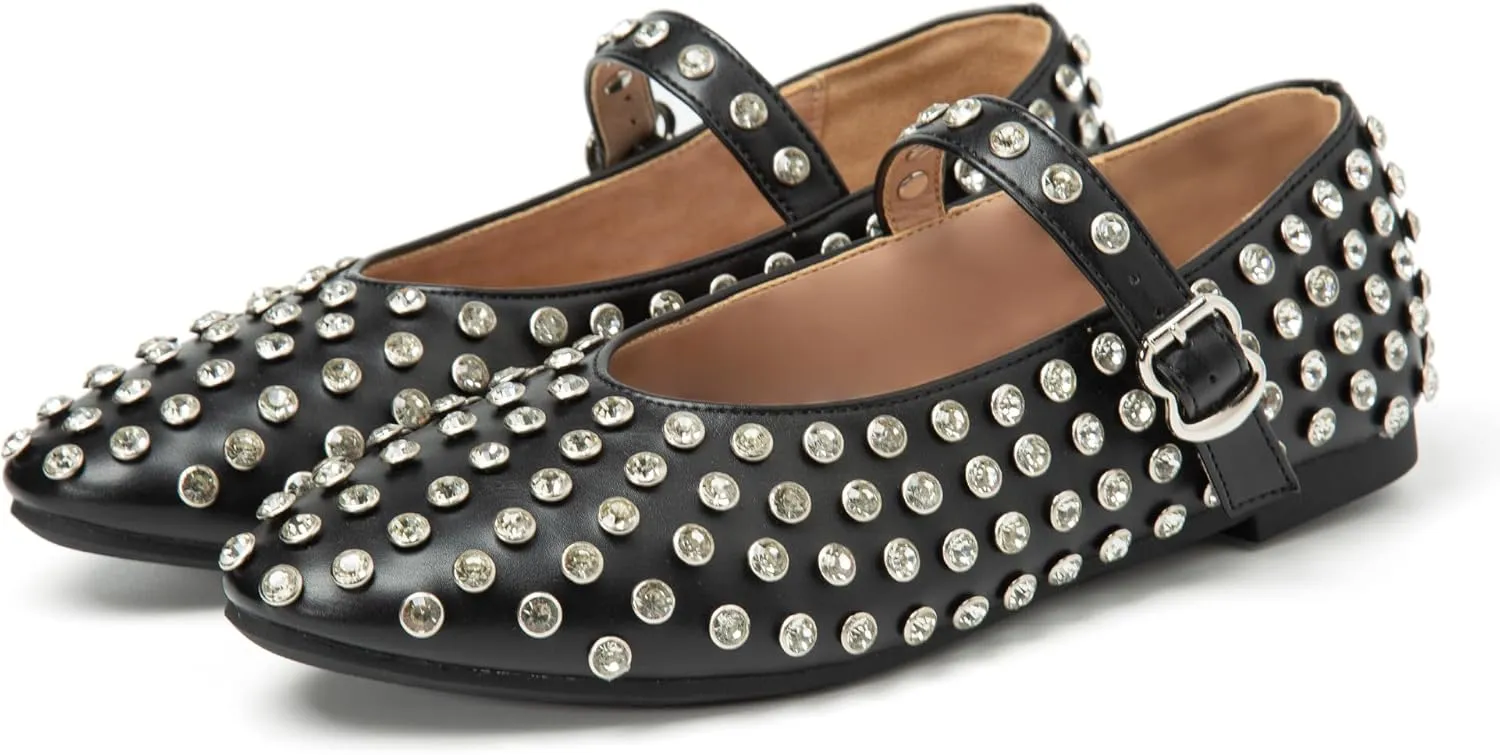 Women's Ballet Flats Shoes for Women Mesh Mary Jane Flats Fishnet Comfortable Dressy Netted Ballet Flats