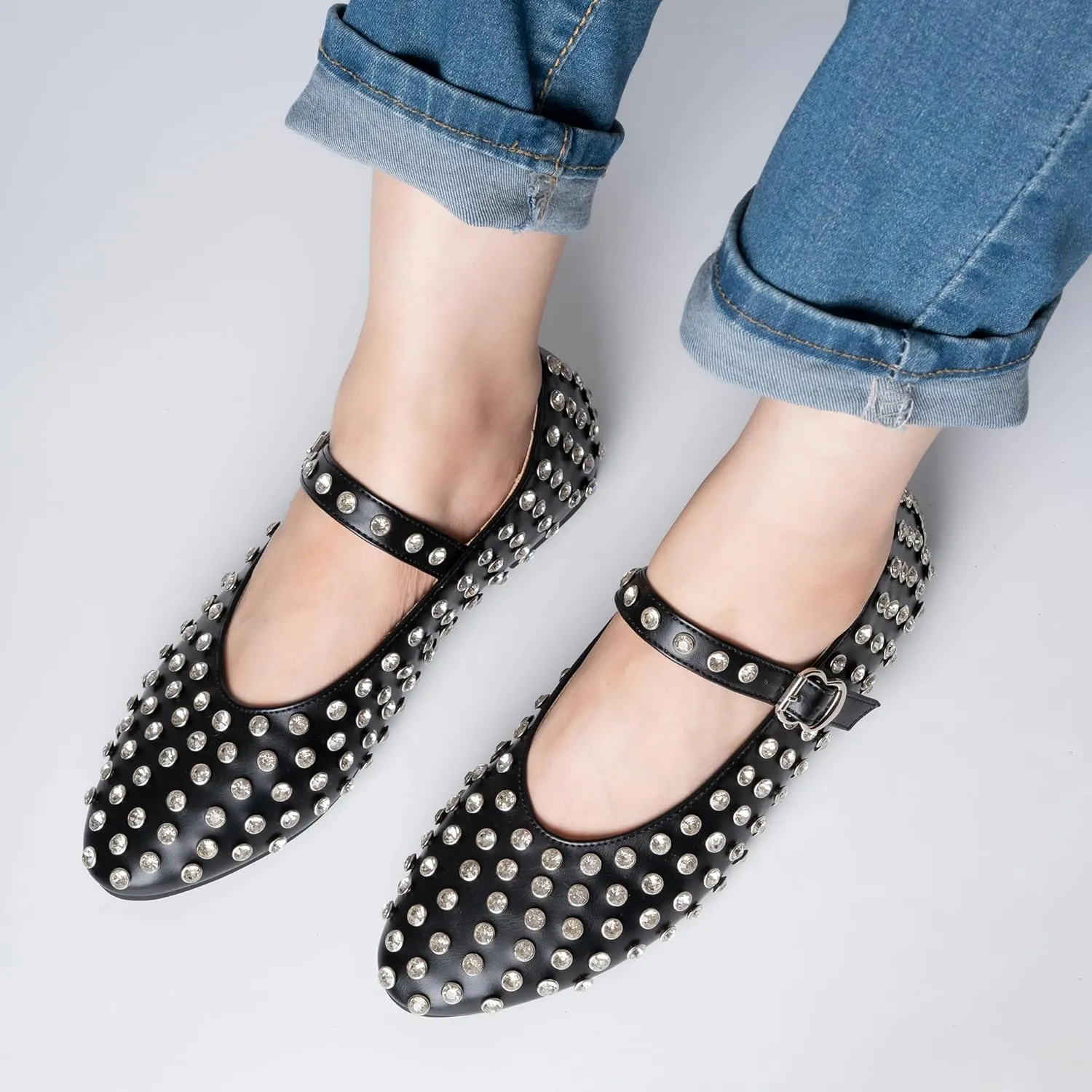 Women's Ballet Flats Shoes for Women Mesh Mary Jane Flats Fishnet Comfortable Dressy Netted Ballet Flats