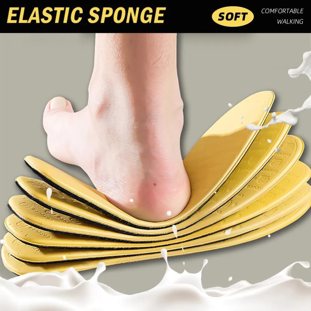 XINIFOOT 3 Pairs 3D Sponge Shoe Insoles for Men and Women, Replacement Insoles for Work Boots Running Shoes, Cushion Shock Absorbing for Foot Pain Relief, Comfort Breathable Inner Soles