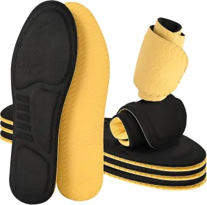 XINIFOOT 3 Pairs 3D Sponge Shoe Insoles for Men and Women, Replacement Insoles for Work Boots Running Shoes, Cushion Shock Absorbing for Foot Pain Relief, Comfort Breathable Inner Soles