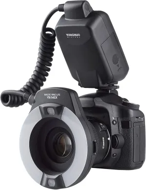 YONGNUO YN-14EX YN14EX TTL Macro Ring Flash, LED Flash Light with Adapter Ring for Canon EOS DSLR Cameras, as Canon MR-14EX