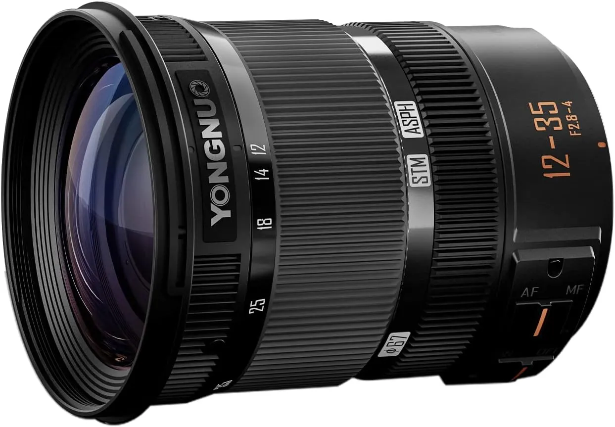 YONGNUO YN12-35mm F2.8-4M Standard Zoom Lens, ASPH Auto Focus for Micro Four Thirds Cameras Panasonic LUMIX Professional Camera Lens