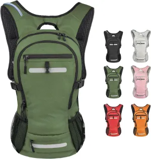 Zavothy 18L Water-Resistant Hydration Backpack Fits for 2L/3L Water Bladder – Hidden Helmet Compartment & Detachable Rain Cover – Insulated Hiking Daypack for Cycling, Camping, Running (Men/Women)