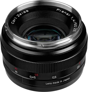 ZEISS Classic Planar ZE T* 50mm f/1.4 Standard Camera Lens for Canon EF-Mount SLR DSLR Cameras, Black