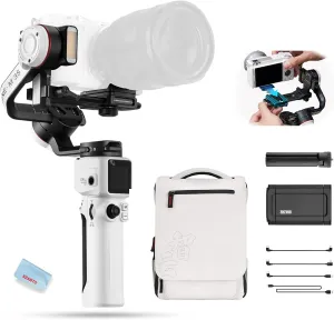 Zhiyun Crane-M3S Combo 3-Axis Handheld Gimbal Stabilizer for Mirrorless Camera Smartphone Action Cams,Phone Clip Tripod Backpack Included,All in One Design
