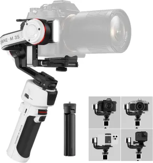 ZHIYUN Crane M3S [Office], 3-axis Lightweight Camera Gimbal Stabilizer for Mirrorless, Smartphone, GoPro Action Camera, 1.22" Color Screen, Bluetooth Control, Fill Light, Vertical Shooting