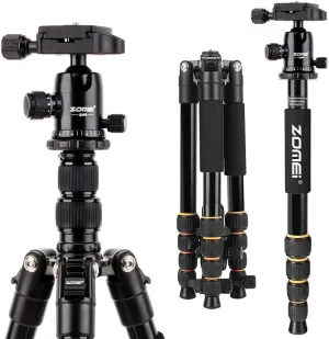 ZOMEI Aluminum Portable Tripod with Ball Head Heavy Duty Lightweight Professional Compact Travel for Nikon Canon Sony All DSLR and Digital Camera