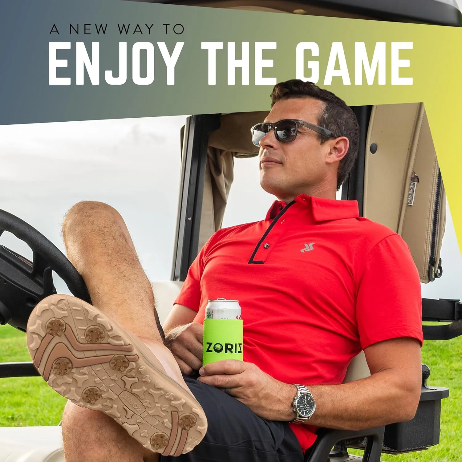 ZORIZ Collegiate Series Golf Sandals for Women and Men, Thong Flip Flops With Removable Spikes, Golf Footwear With Deeper Heel Cup and Higher Sidewalls