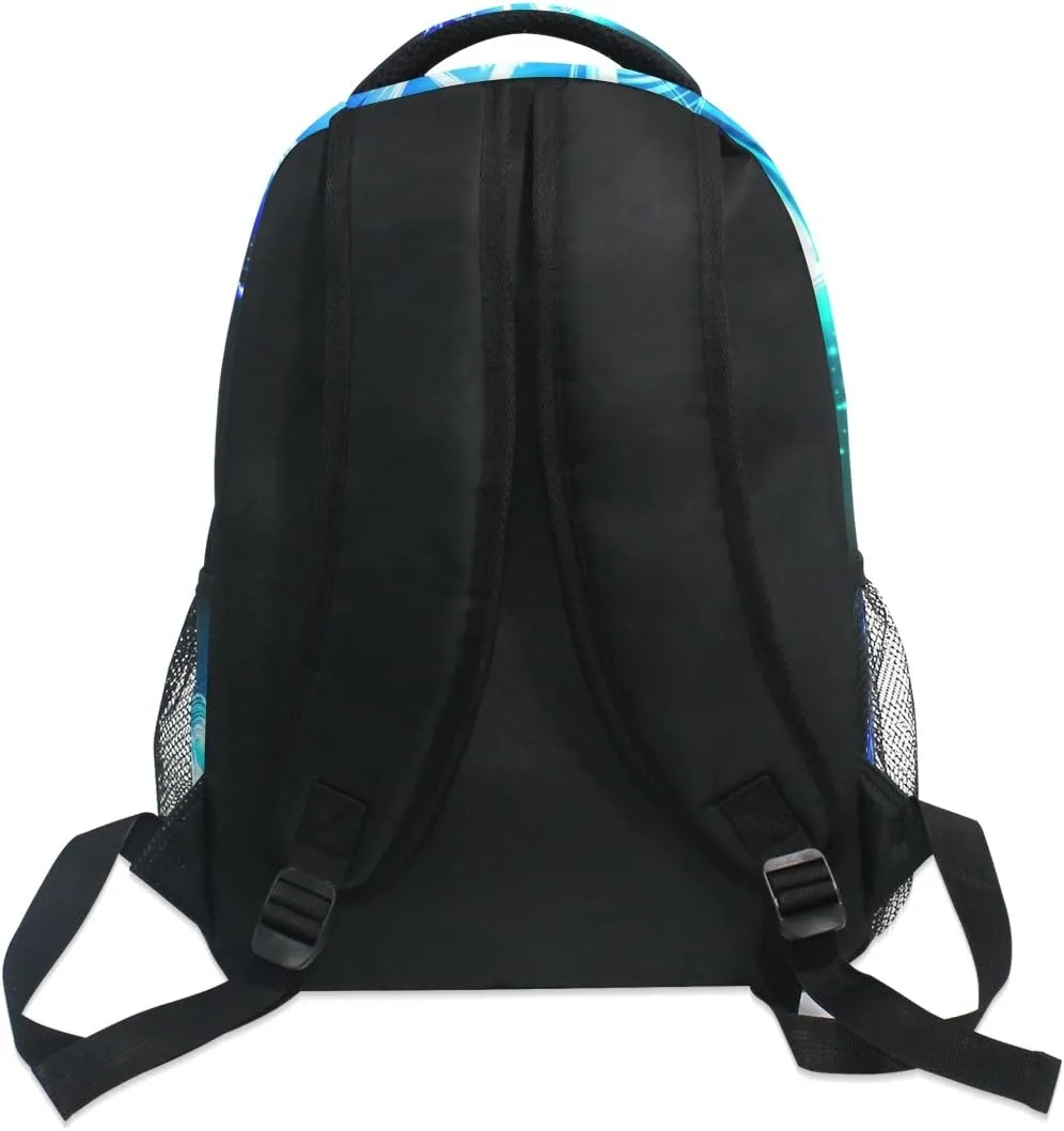 ZZKKO Magic Sea Turtle Boys Girls School Computer Backpacks Book Bag Travel Hiking Camping Daypack
