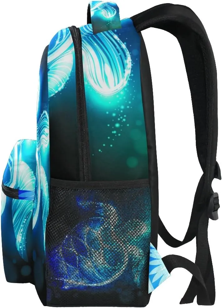 ZZKKO Magic Sea Turtle Boys Girls School Computer Backpacks Book Bag Travel Hiking Camping Daypack