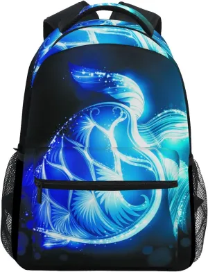 ZZKKO Magic Sea Turtle Boys Girls School Computer Backpacks Book Bag Travel Hiking Camping Daypack